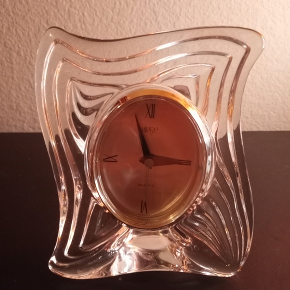 Mikasa Accents Mikasa 5 Lead Crystal Quartz Mantledesk Clock Poshmark
